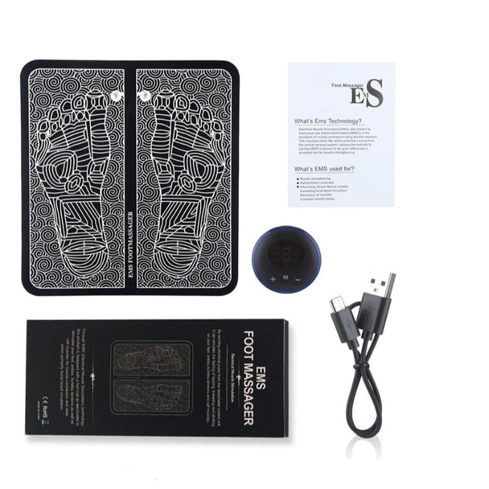 EMS Foot Massager | Improved Blood Circulation & Muscle Recovery - Acupressure with 6 Modes and 9 Intensity Levels