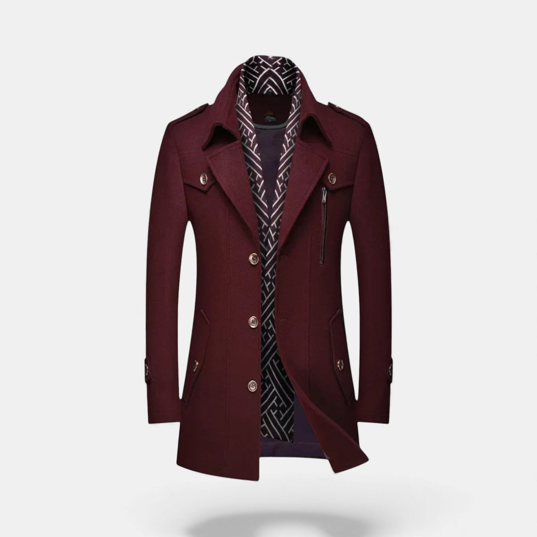 Men’s Wool Coat Warmth Classic Winter Outerwear