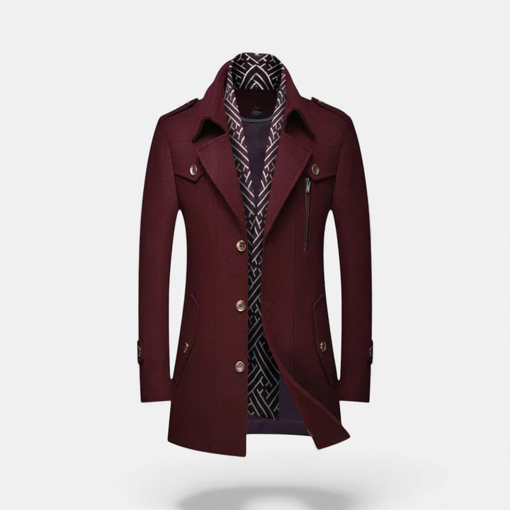 Men’s Wool Coat Warmth Classic Winter Outerwear