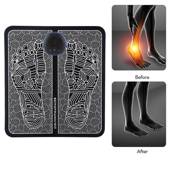 EMS Foot Massager | Improved Blood Circulation & Muscle Recovery - Acupressure with 6 Modes and 9 Intensity Levels
