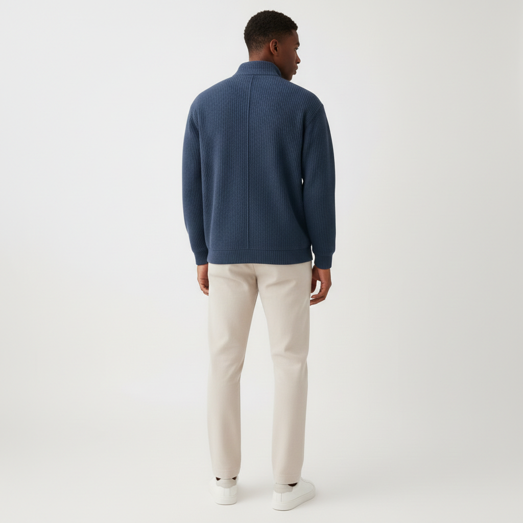 Men’s Zip-Up Sweater for Daily and Casual Wear