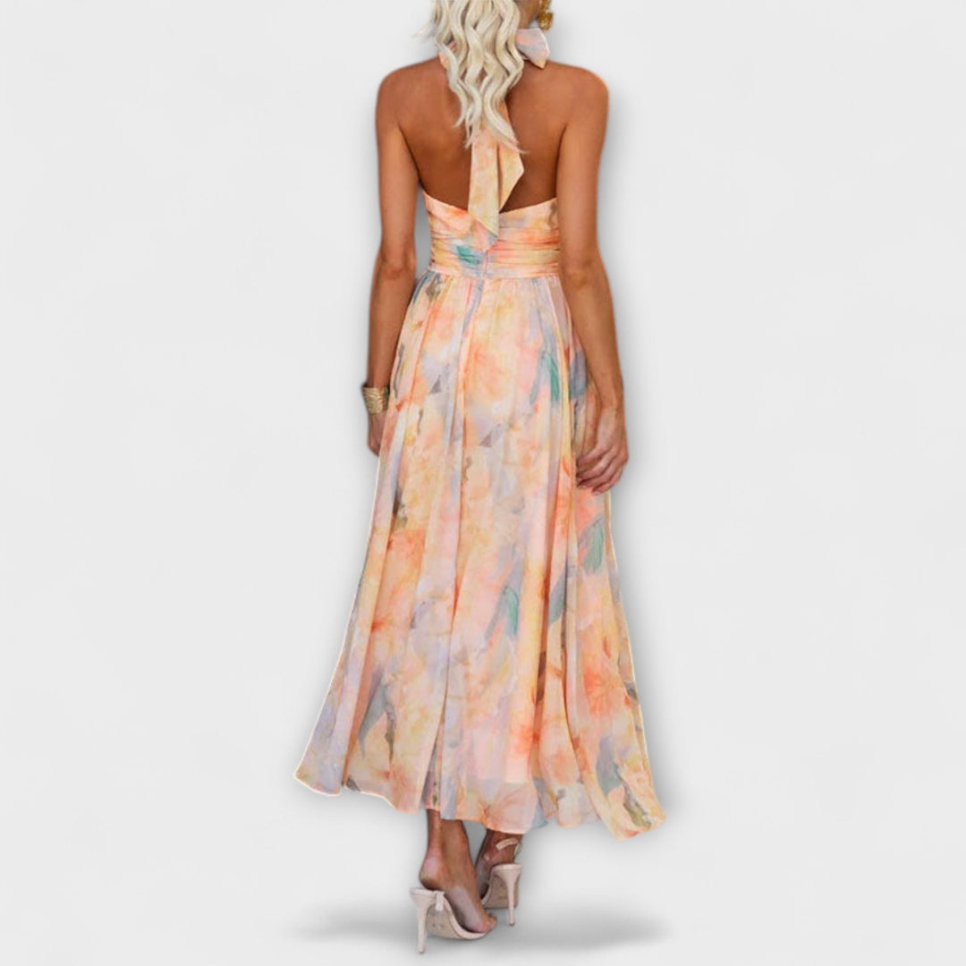 Women's Elegant Halter Maxi Dress