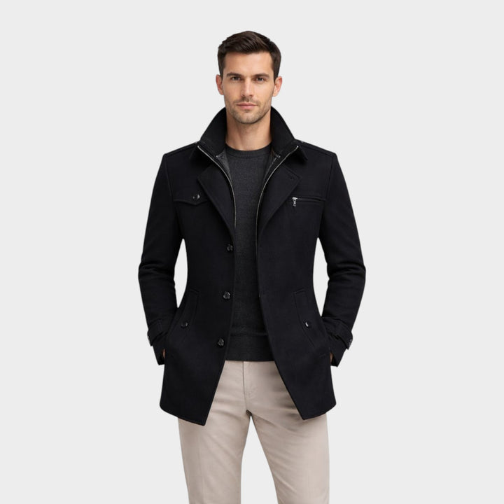 Men’s Winter Coat Wool Blend Warm Elegant Style