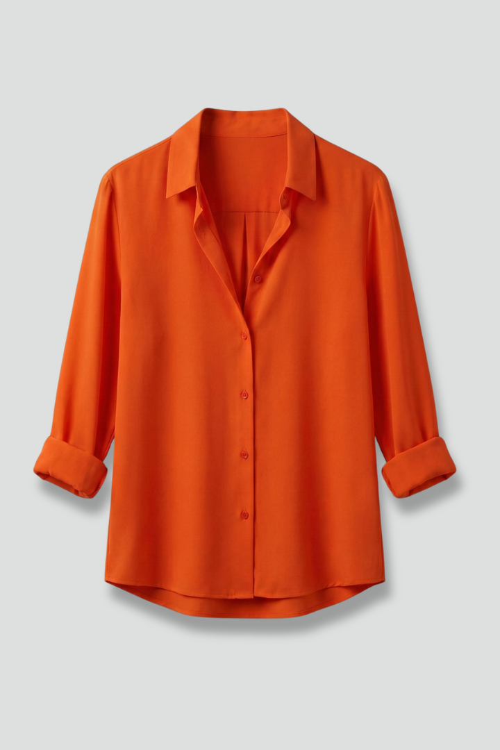 Women's Blouse with Collar and Button Fastening