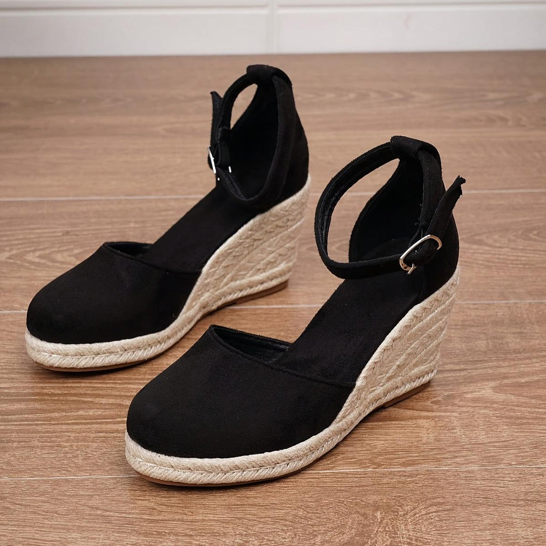 Elegant Wedge Sandals with Adjustable Ankle Straps