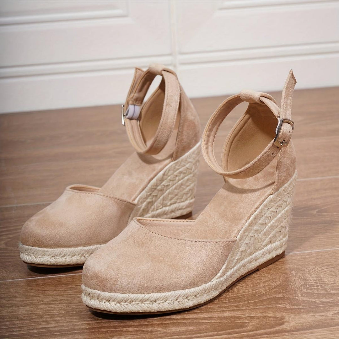 Elegant Wedge Sandals with Adjustable Ankle Straps