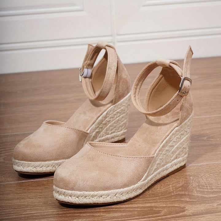 Elegant Wedge Sandals with Adjustable Ankle Straps