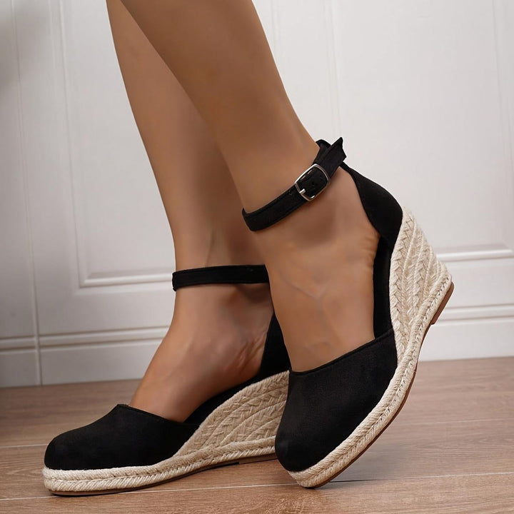 Elegant Wedge Sandals with Adjustable Ankle Straps