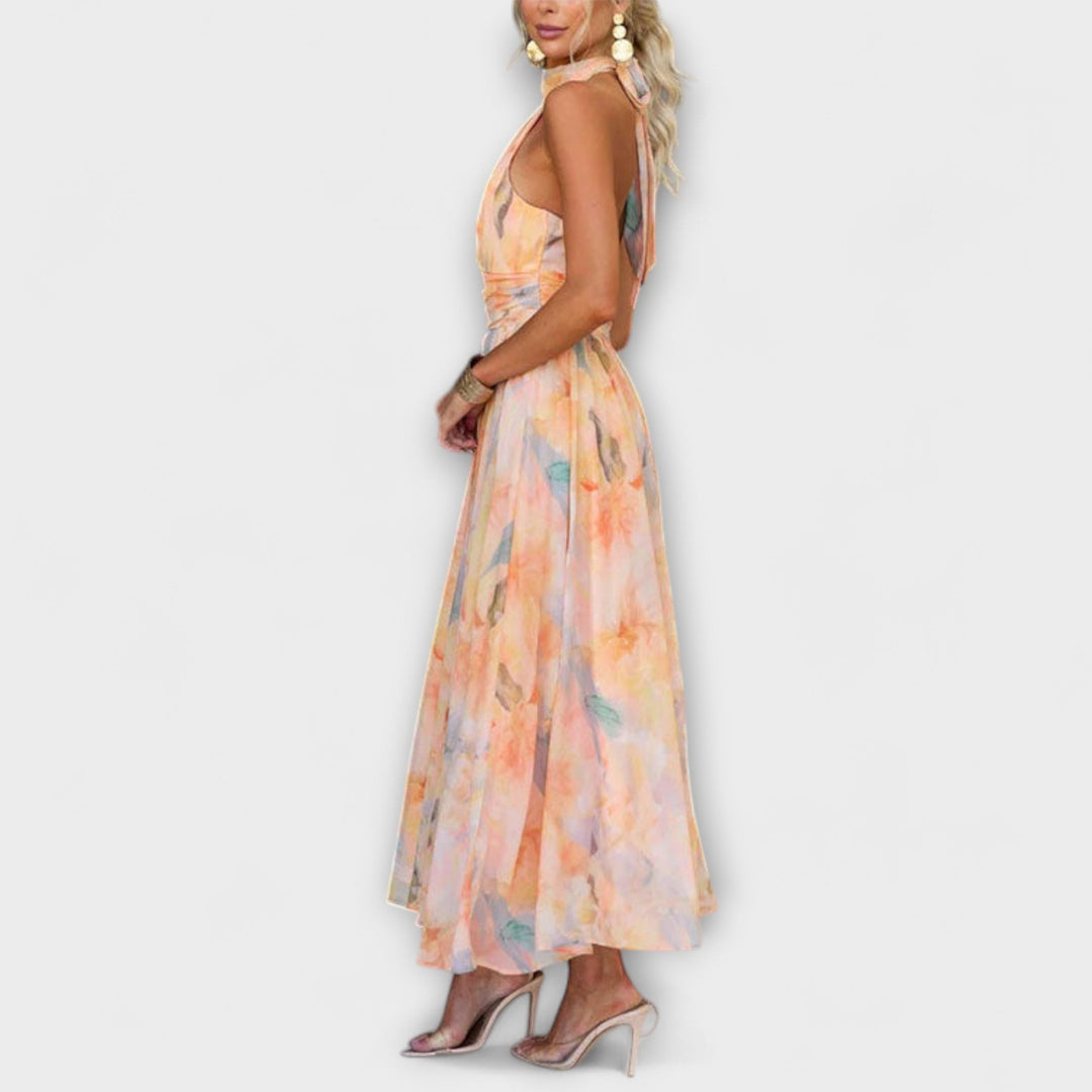 Women's Elegant Halter Maxi Dress