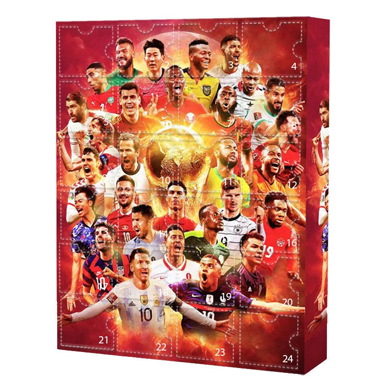 2026 Football Advent Calendar with 24 Collectible Soccer Figurines | Daily Holiday Countdown Gift for Kids and Sports Fans
