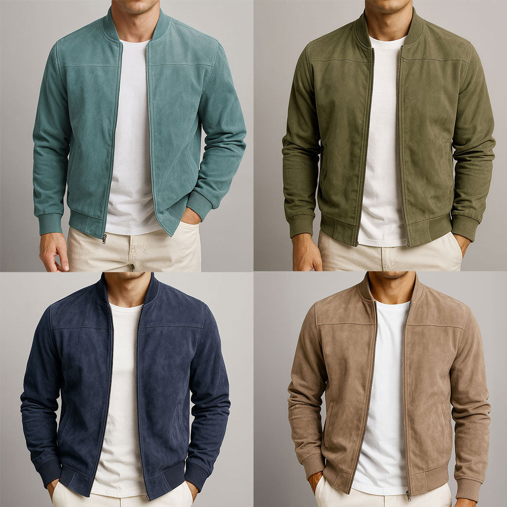 Men's Suede Leather Jacket – Timeless Elegance and Refined Style