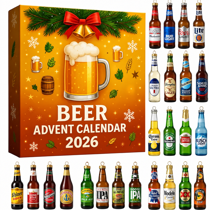24-Day Whisky Advent Calendar 2026 | Decorative Mini Bottle Christmas Ornaments | Holiday Countdown Gift for Whiskey Lovers