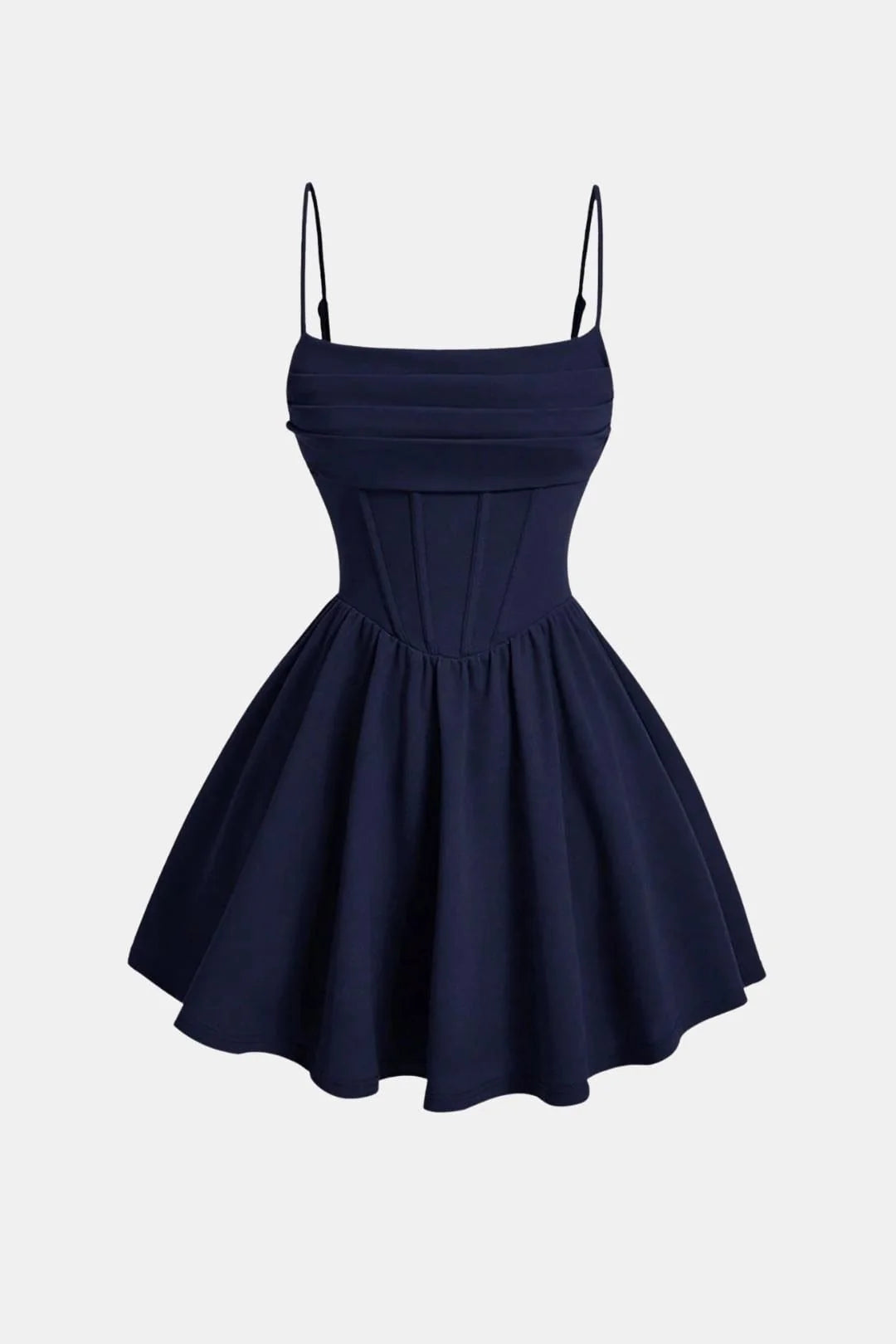 Women's Corset Mini Cocktail Dress | Ruched Bodycon Silhouette | Spaghetti Strap Party Dress | Evening Wedding Guest Occasion Wear