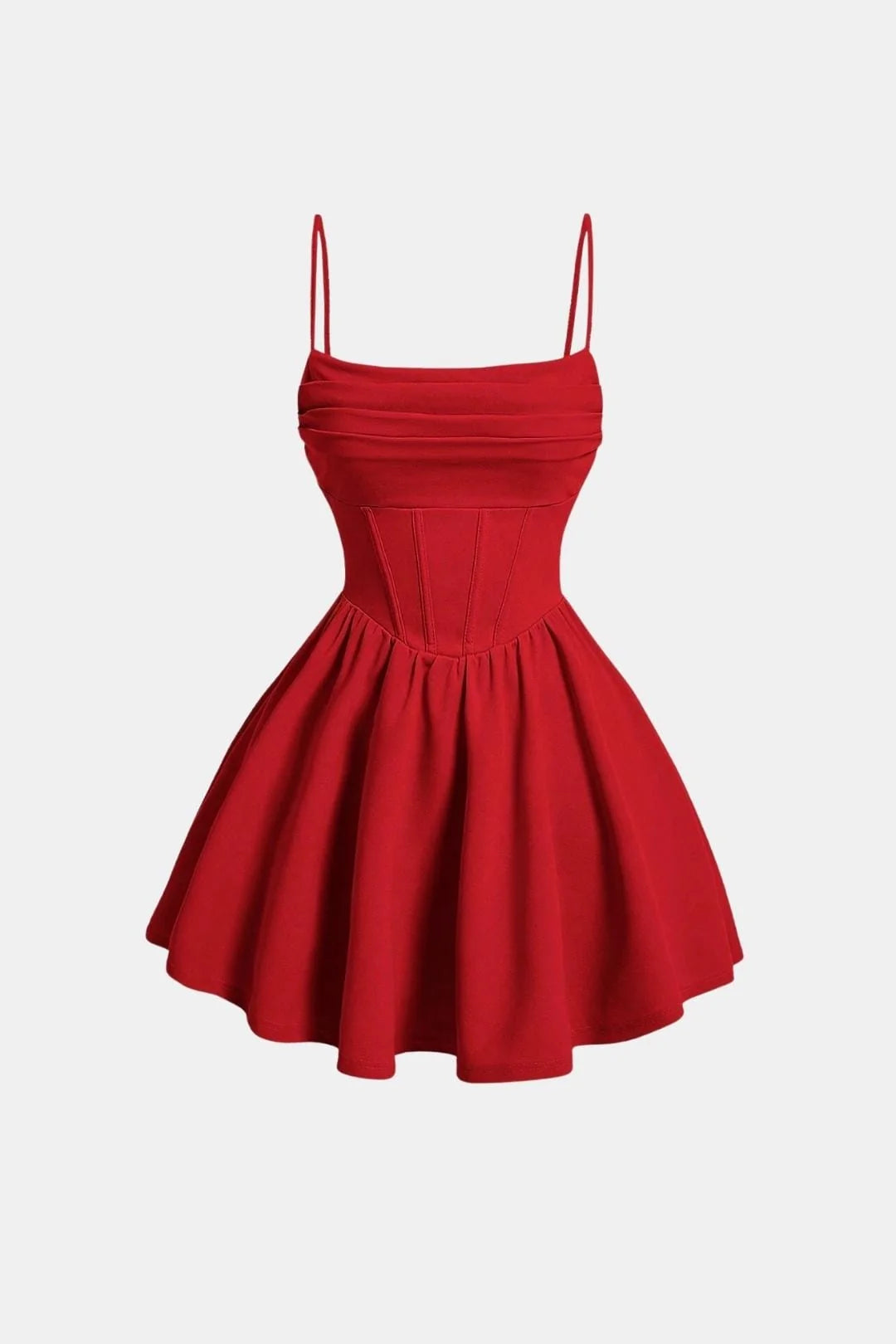 Women's Corset Mini Cocktail Dress | Ruched Bodycon Silhouette | Spaghetti Strap Party Dress | Evening Wedding Guest Occasion Wear