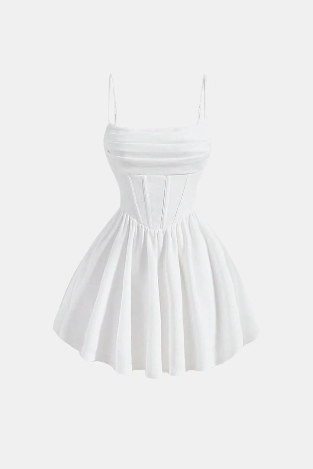Women's Corset Mini Cocktail Dress | Ruched Bodycon Silhouette | Spaghetti Strap Party Dress | Evening Wedding Guest Occasion Wear