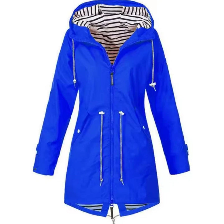 Stylish Women's Windbreaker Raincoat - Lightweight Waterproof Jacket with Hood