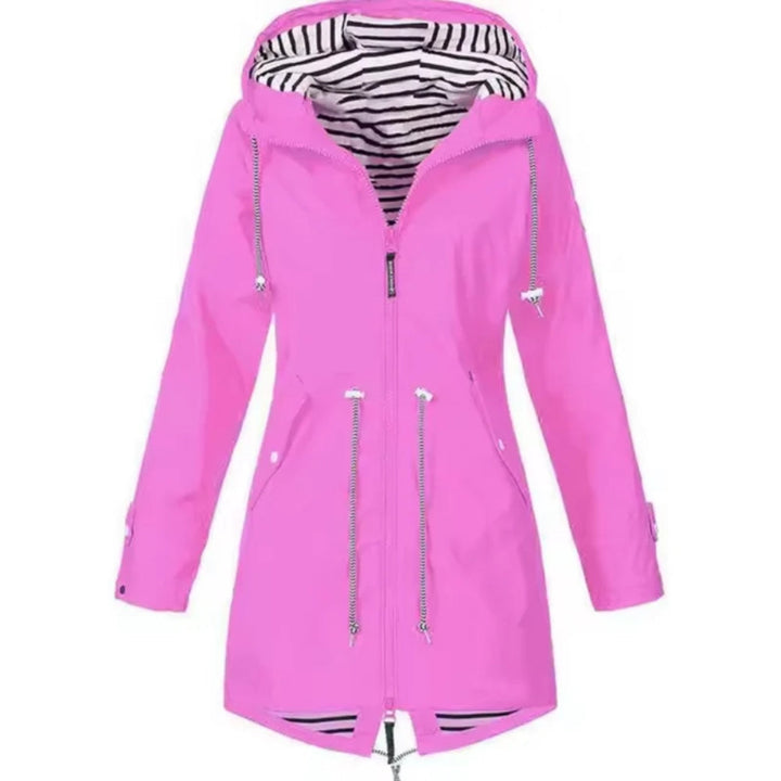 Stylish Women's Windbreaker Raincoat - Lightweight Waterproof Jacket with Hood
