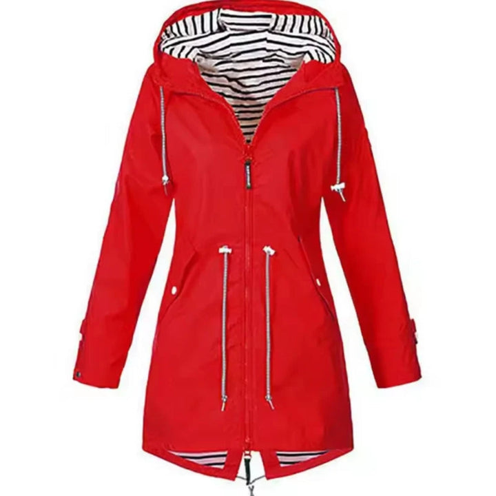 Stylish Women's Windbreaker Raincoat - Lightweight Waterproof Jacket with Hood