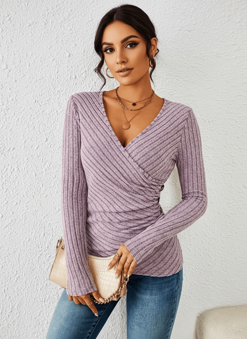 Damen Top Langarm Elegant - Cecile LavelleHelllila