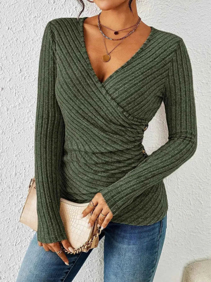 Damen Top Langarm Elegant - Cecile LavelleGrün