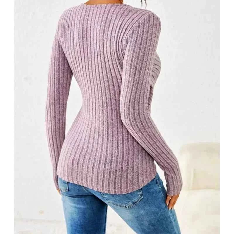 Damen Top Langarm Elegant - Cecile LavelleBlau