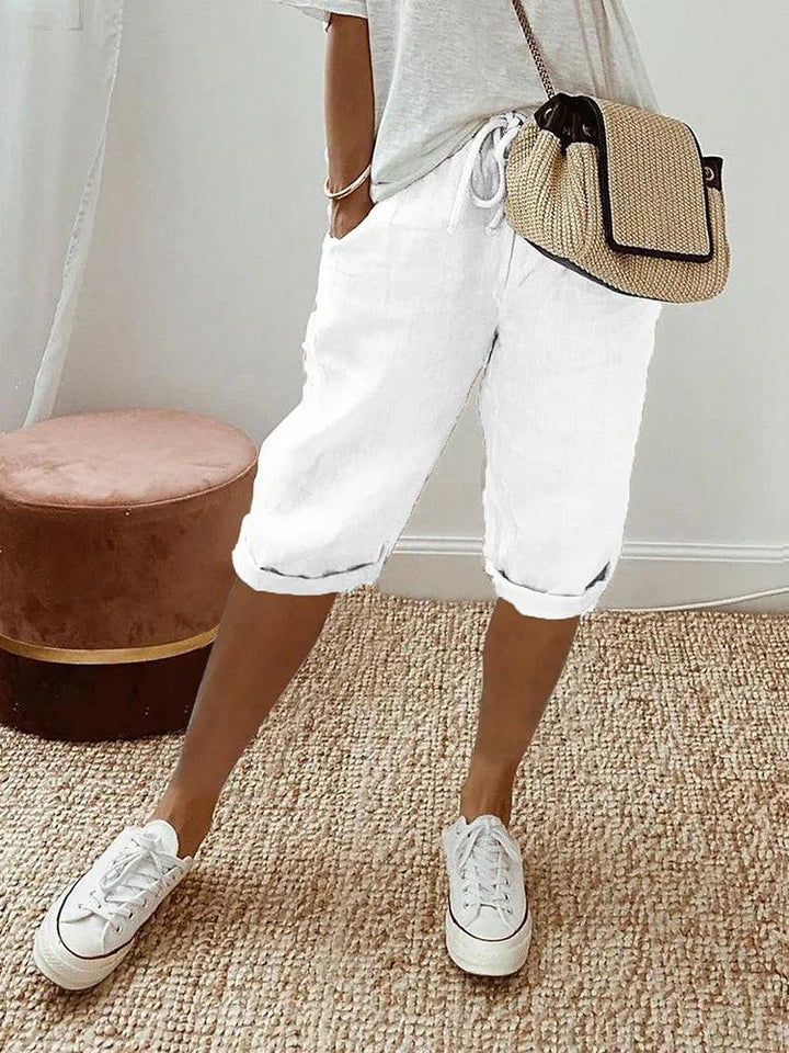 Smart Capri Pants with Flexible Waist – Elegant Summer Style