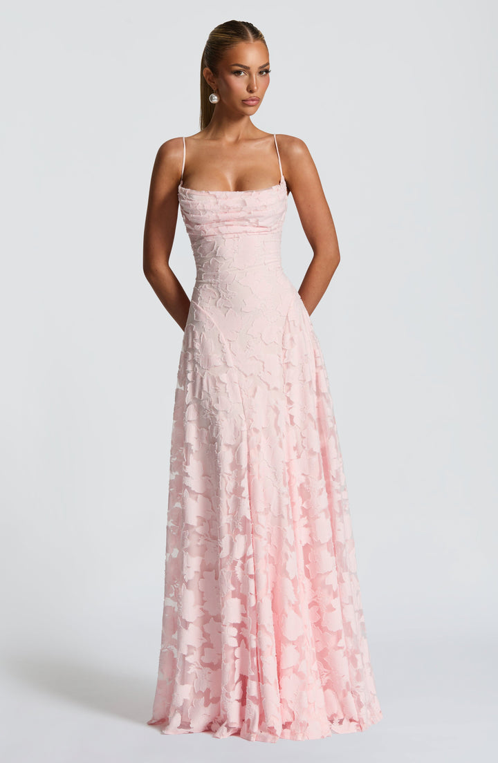 Elegant Evening Maxi Dress with Spaghetti Straps