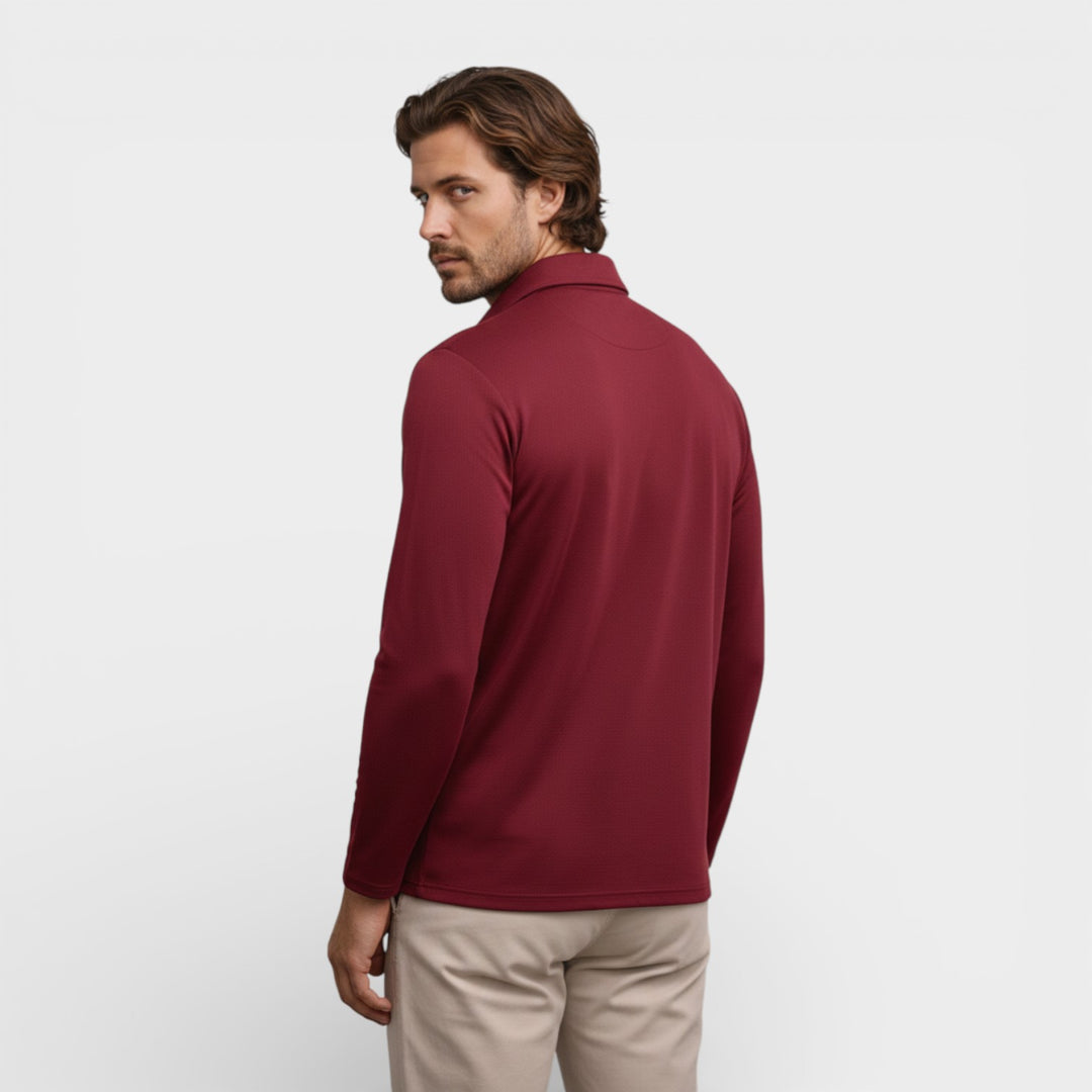 Men’s Long Sleeve Polo Shirt Premium Comfort Fit