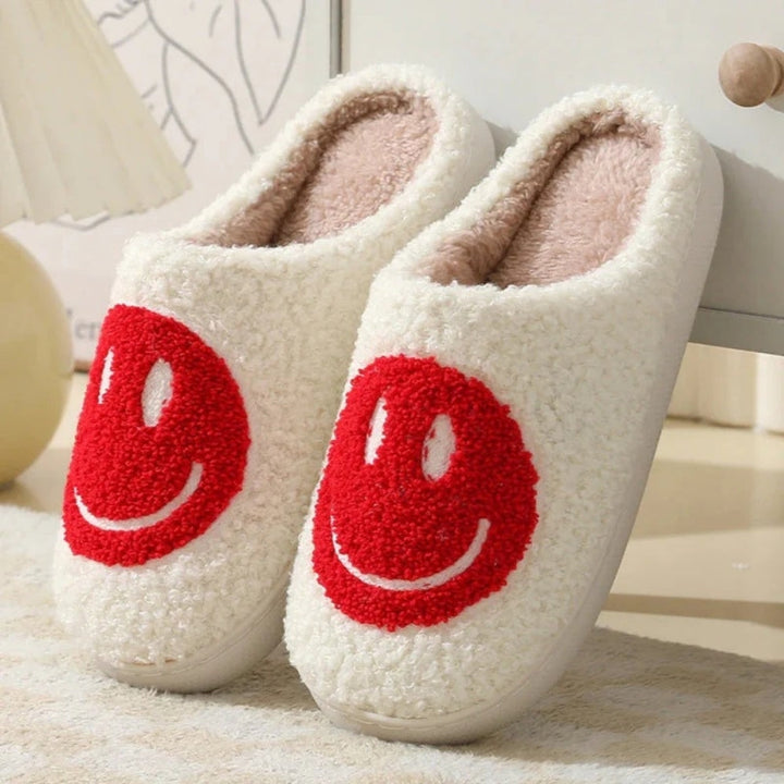 Smiley Design Slippers – Padded House Slippers for Home