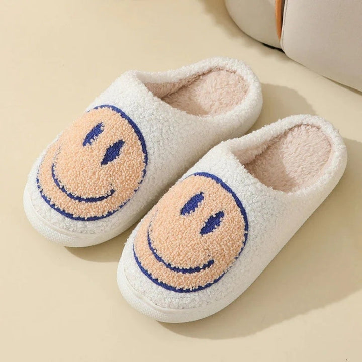 Smiley Design Slippers – Padded House Slippers for Home