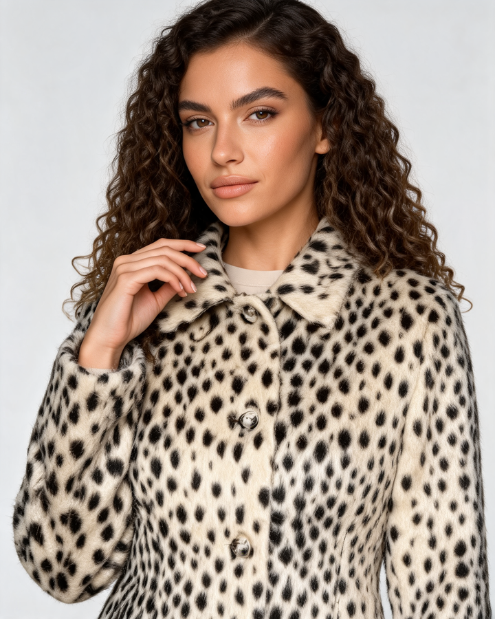 Leopard Faux Fur Jacket - Alessia