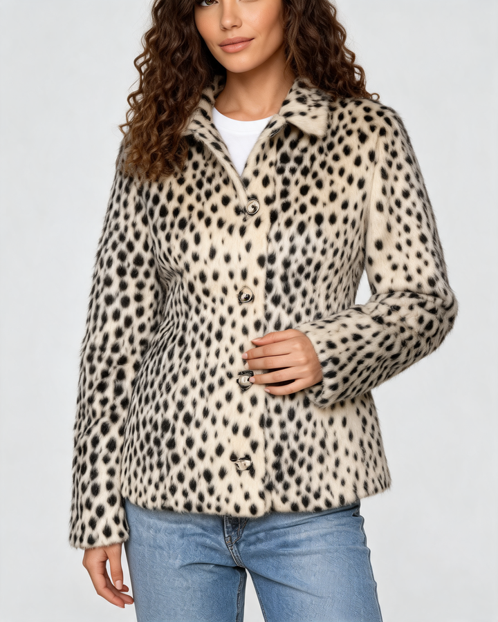 Leopard Faux Fur Jacket - Alessia
