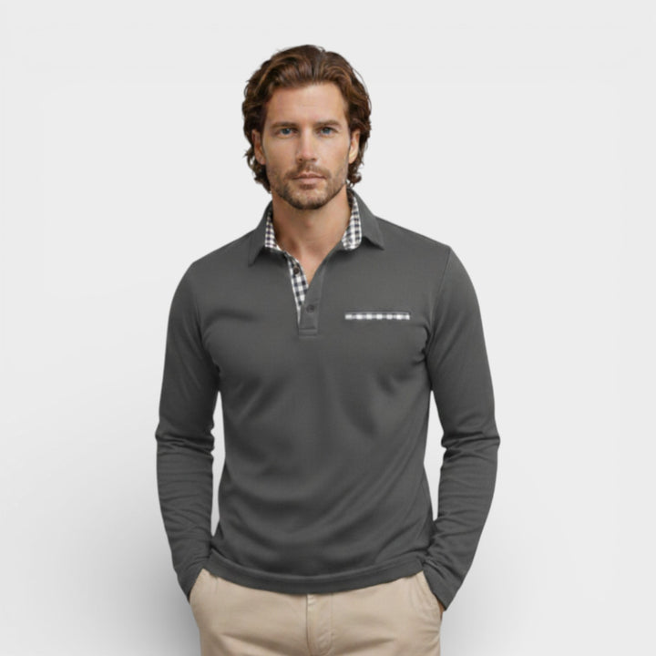 Men’s Long Sleeve Polo Shirt Premium Comfort Fit