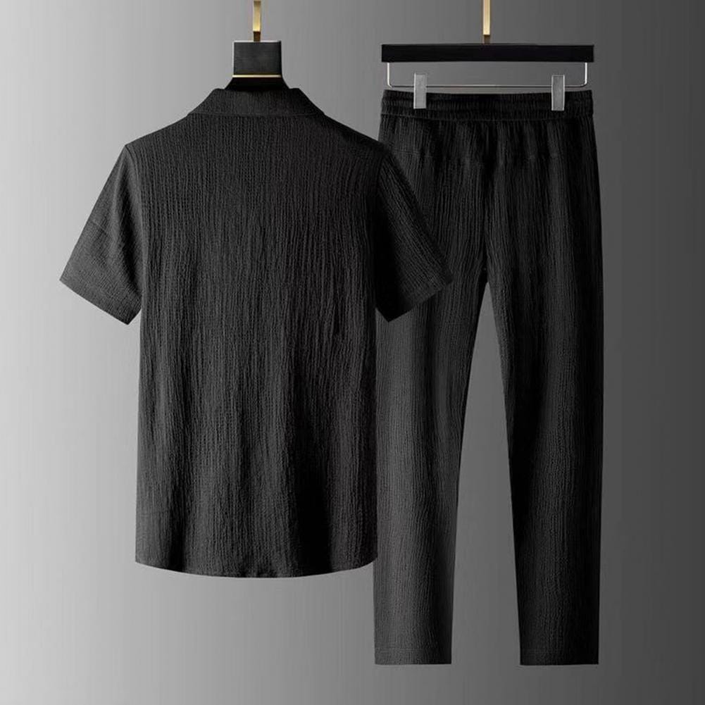 Men's Lightweight Casual Set Breathable Cotton Mix Outfit