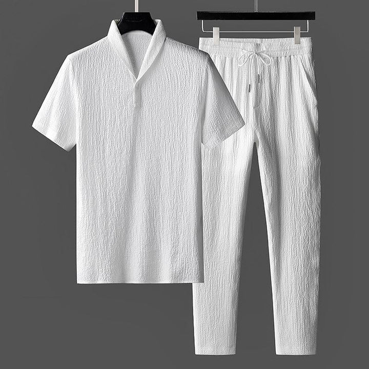 Men's Lightweight Casual Set Breathable Cotton Mix Outfit
