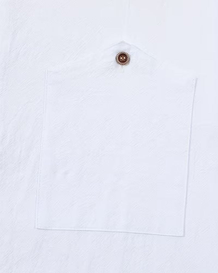 Men's Vintage Long Sleeve Shirt with Breathable Pocket
