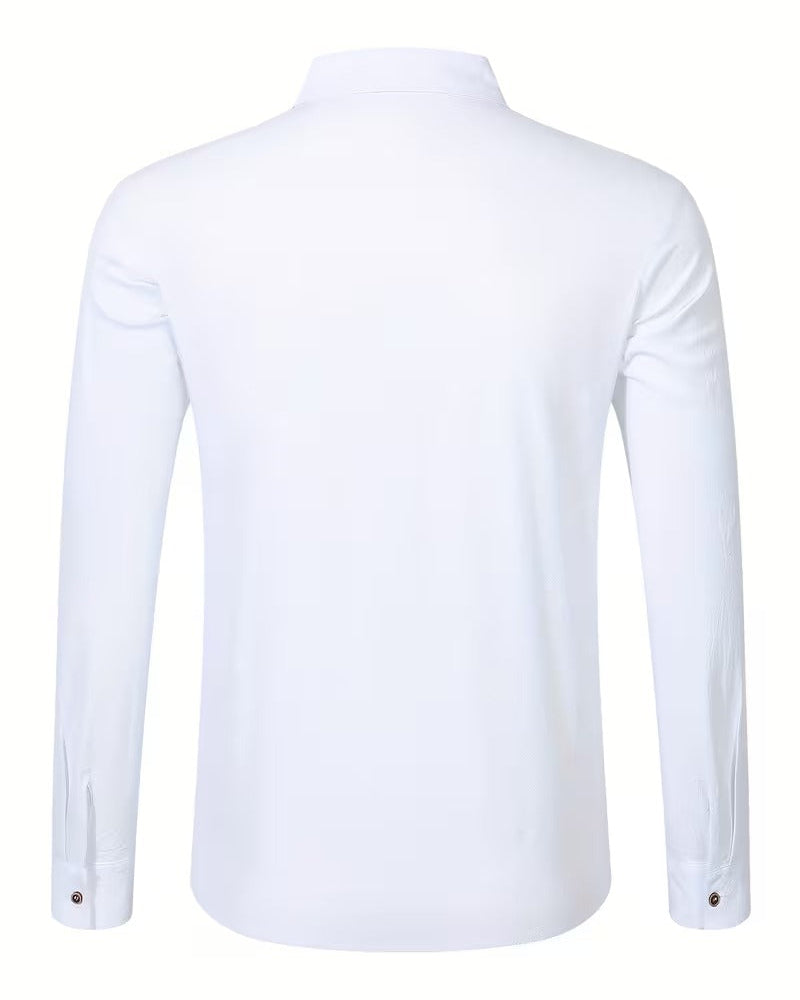 Men's Vintage Long Sleeve Shirt with Breathable Pocket
