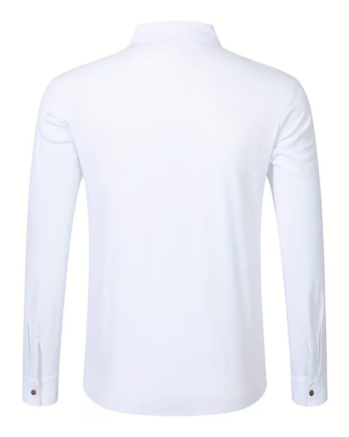 Men's Vintage Long Sleeve Shirt with Breathable Pocket