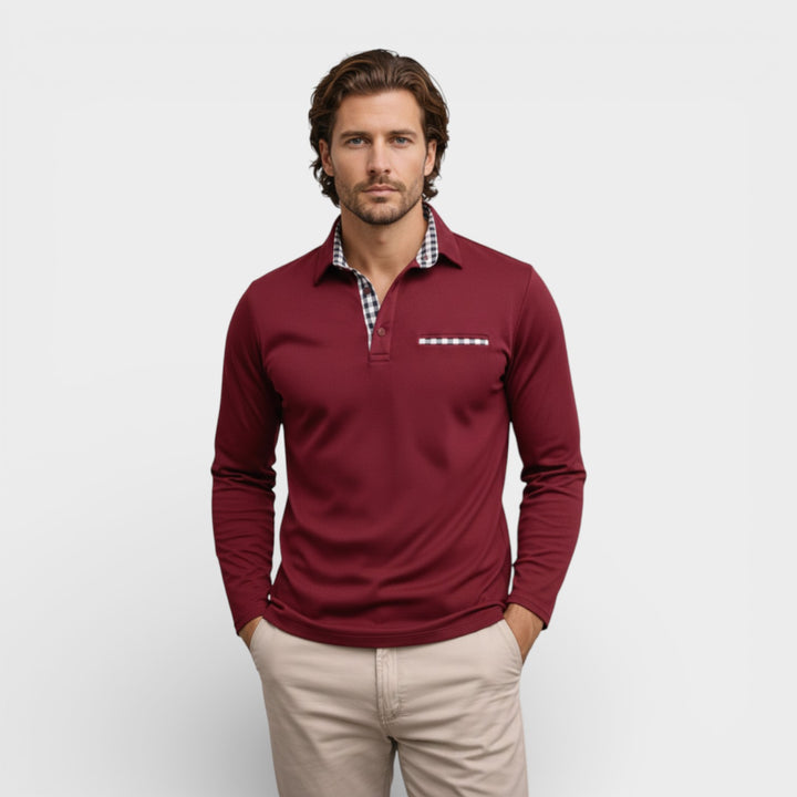 Men’s Long Sleeve Polo Shirt Premium Comfort Fit
