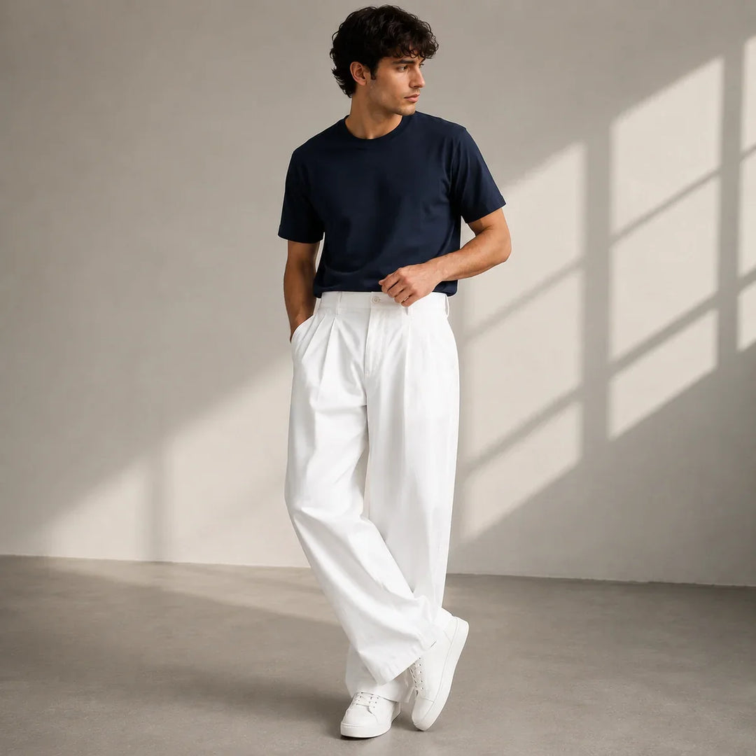 Modern Men's Wide Leg Casual Trousers
