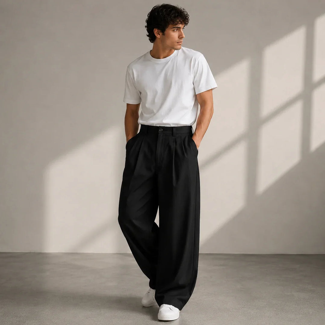 Modern Men's Wide Leg Casual Trousers