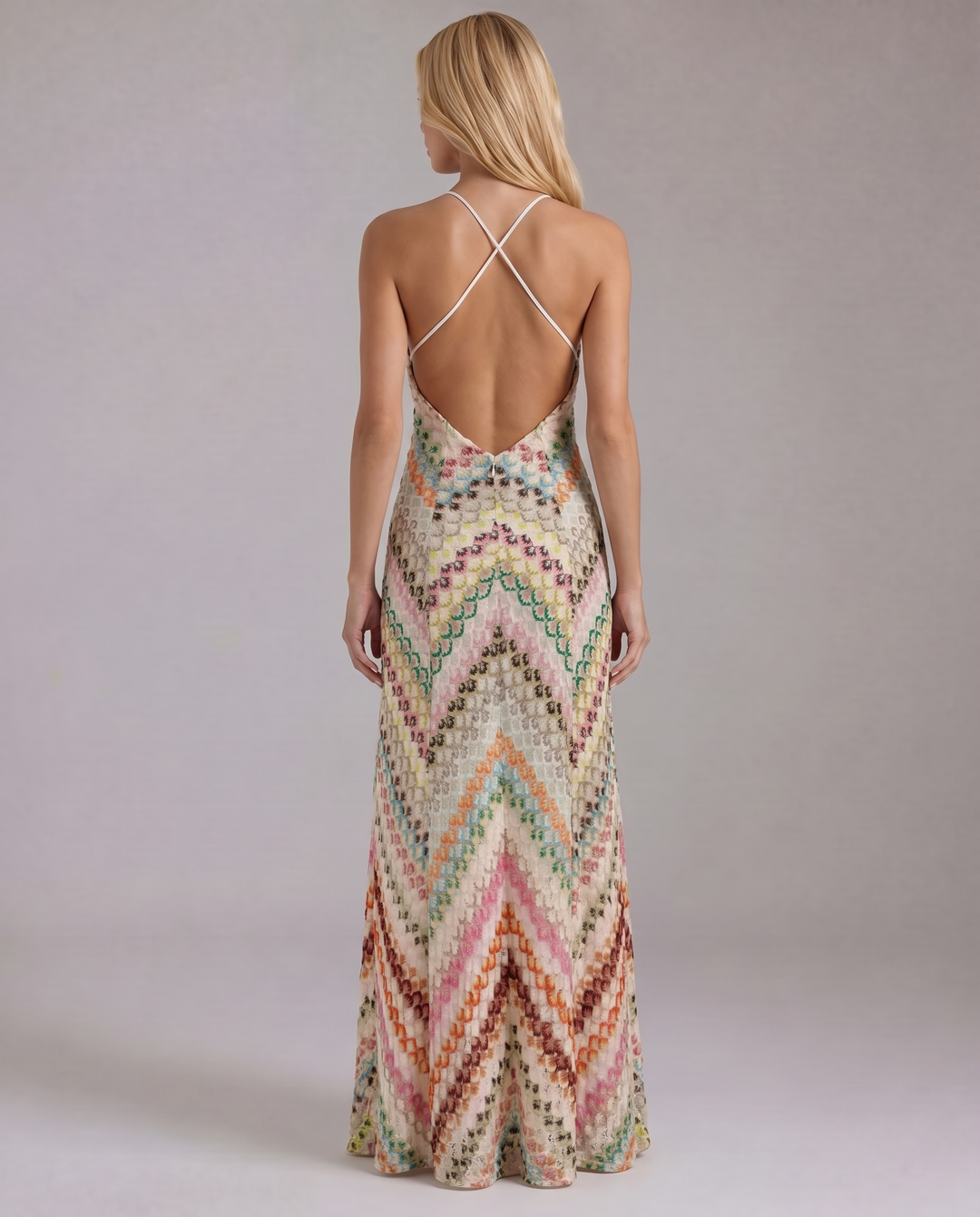Phoebe Boho Crochet Maxi Dress - Multicolor