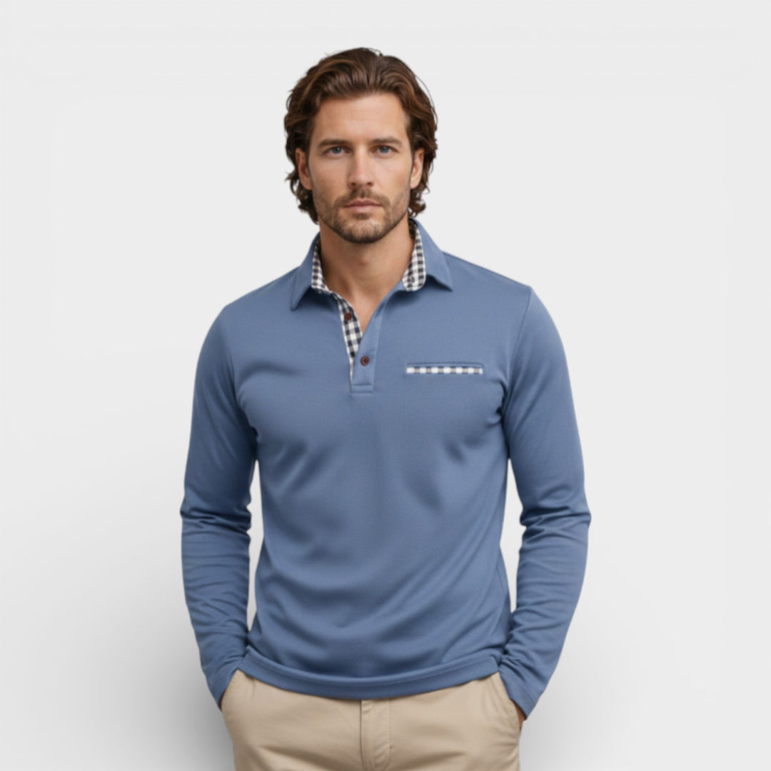Men’s Long Sleeve Polo Shirt Premium Comfort Fit