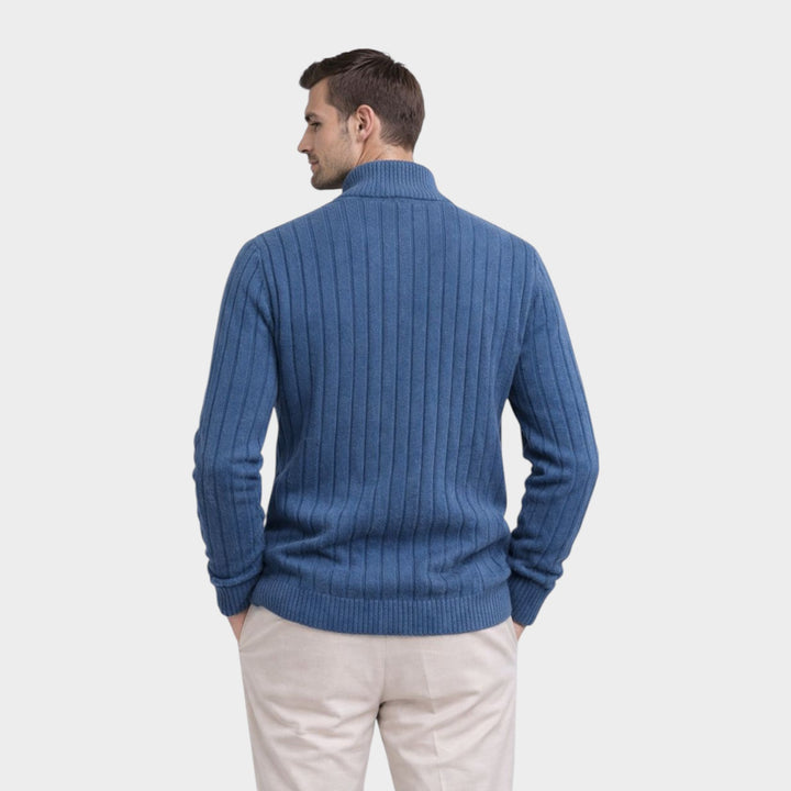 Men’s Knit Zip Sweater Comfort Refined Casual Style