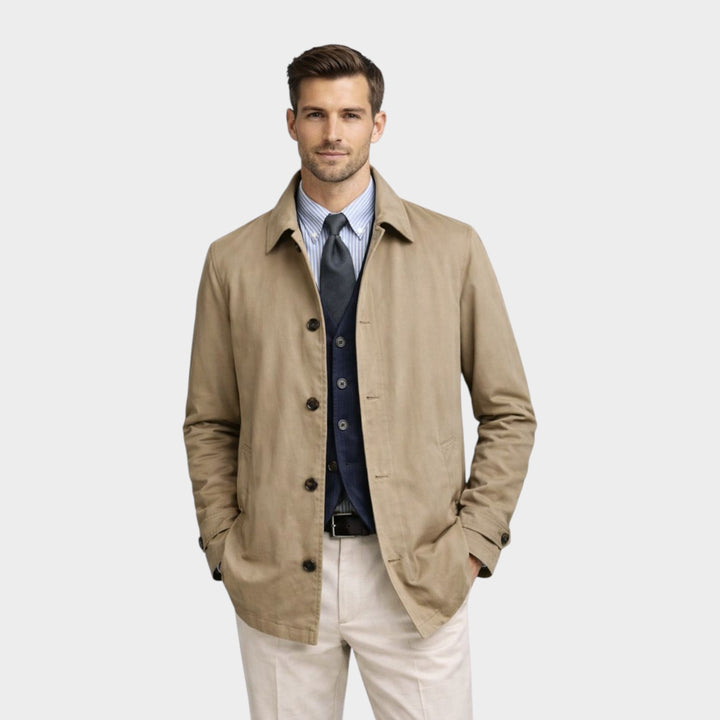 Men’s Timeless Trench Jacket Classic Outerwear