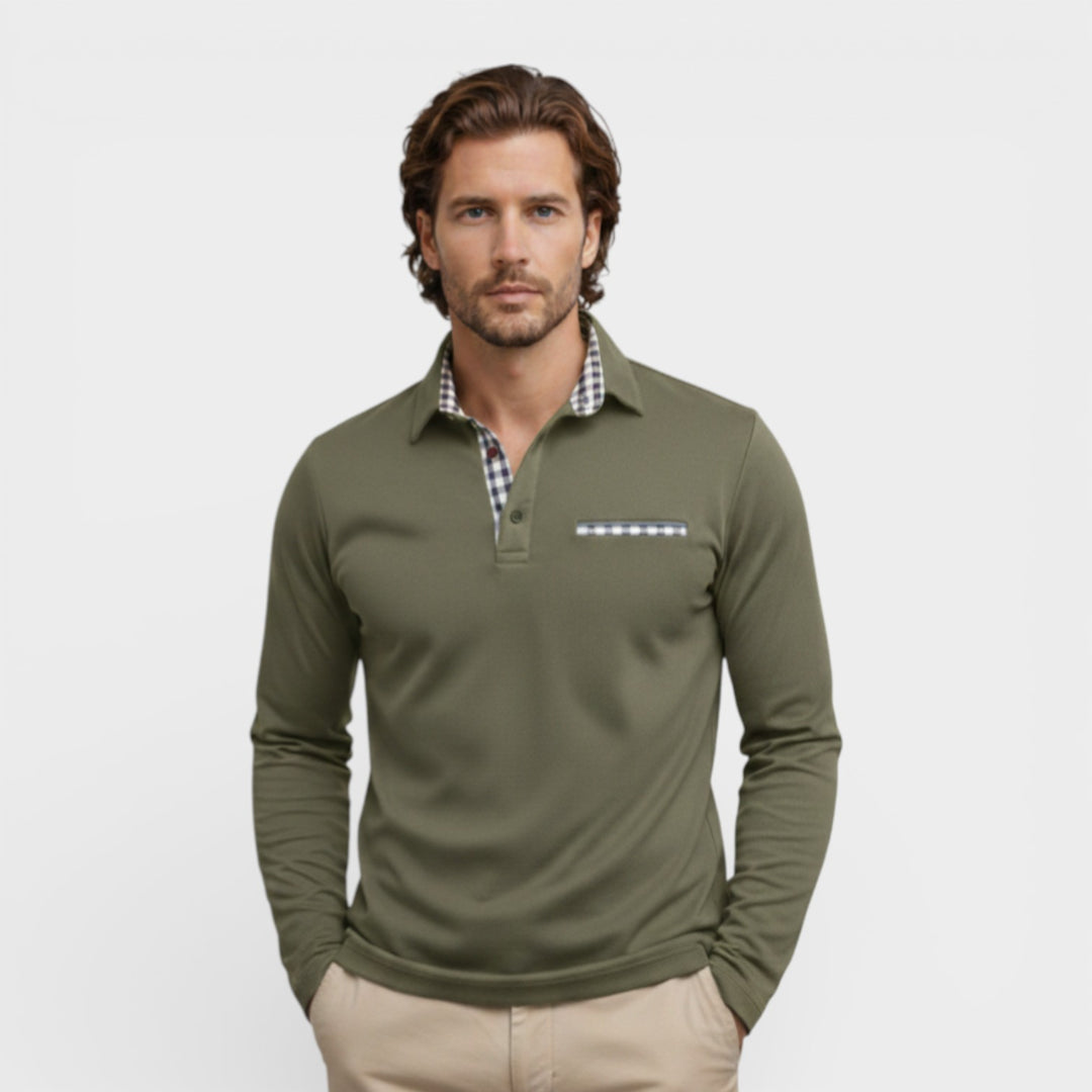 Men’s Long Sleeve Polo Shirt Premium Comfort Fit