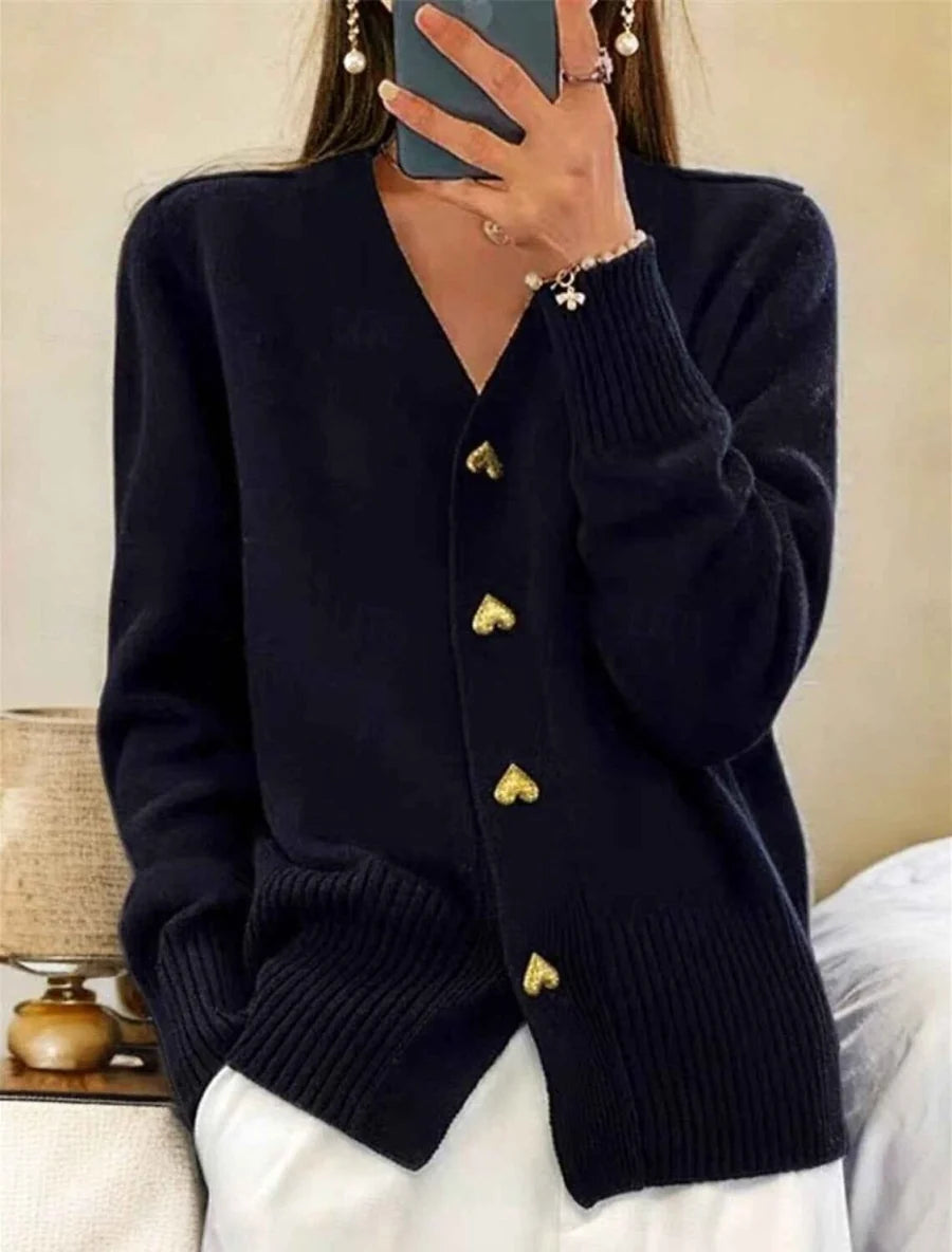 Women's Button Front Cardigan Knit | Regular Fit | Soft Lightweight Layering Sweater | Workwear Smart Casual Everyday