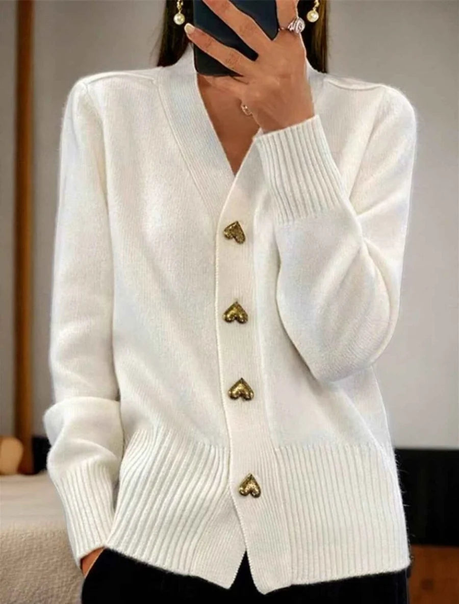 Women's Button Front Cardigan Knit | Regular Fit | Soft Lightweight Layering Sweater | Workwear Smart Casual Everyday