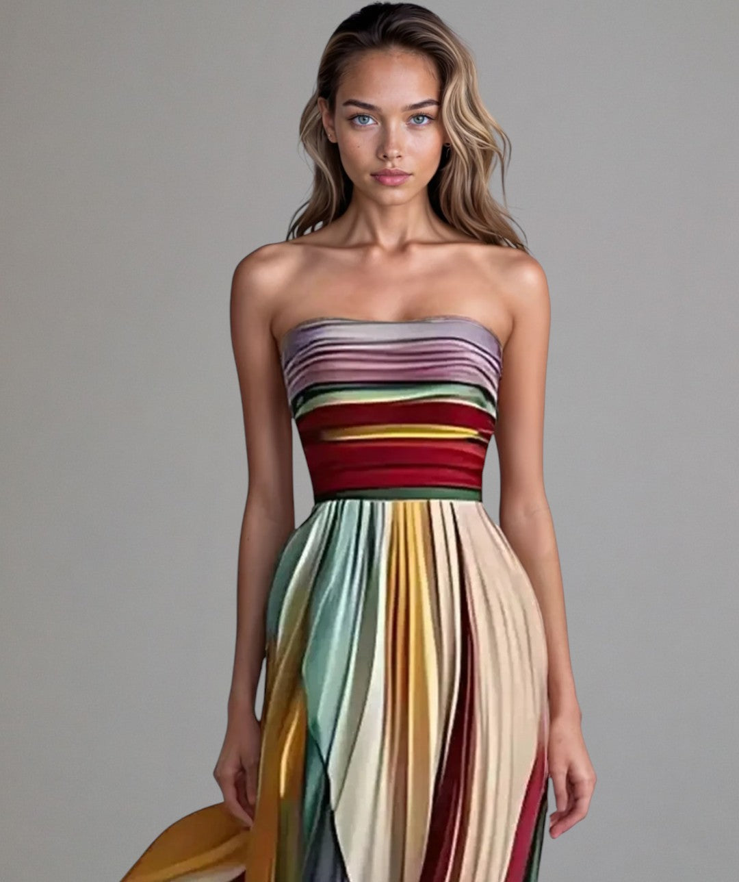 Effortless Strapless A-Line Dress