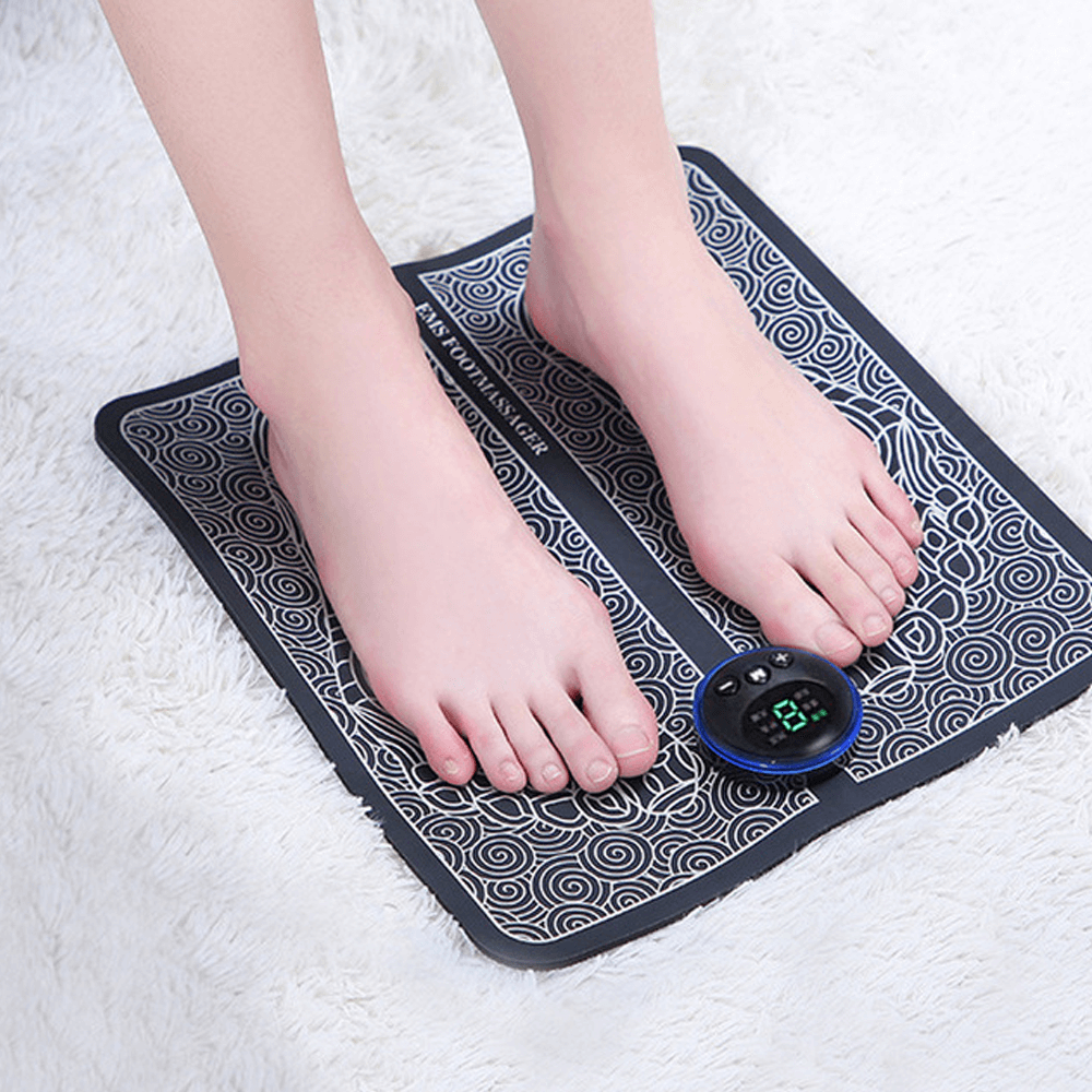 EMS Foot Massager | Improved Blood Circulation & Muscle Recovery - Acupressure with 6 Modes and 9 Intensity Levels